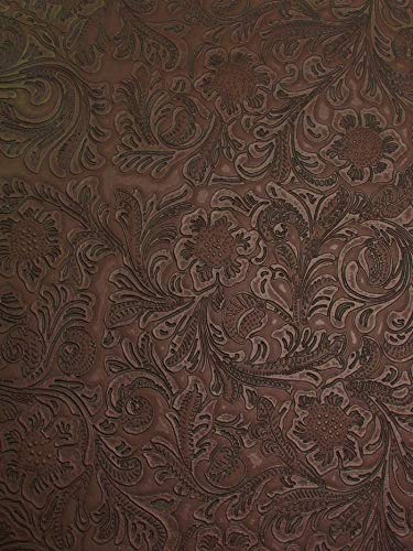 Vintage Western Floral Pu Leather Fabric