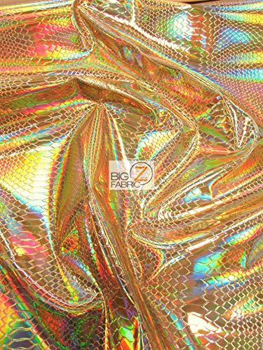 Viper Snake Holographic Embossed PVC Vinyl Fabric